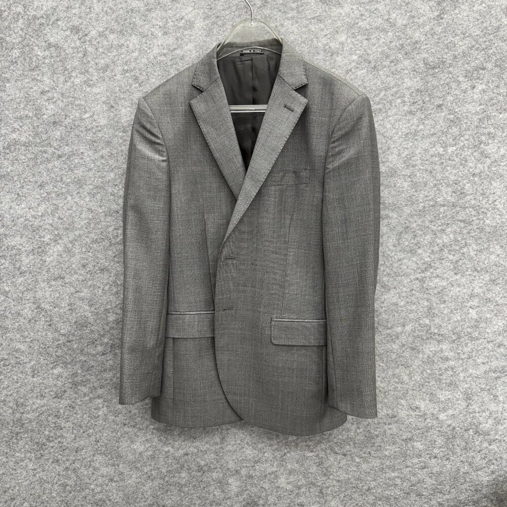 Galante Men's Blazer Sport Coat Suit Jacket Made in Italy, 100% Wool Silver, 40R